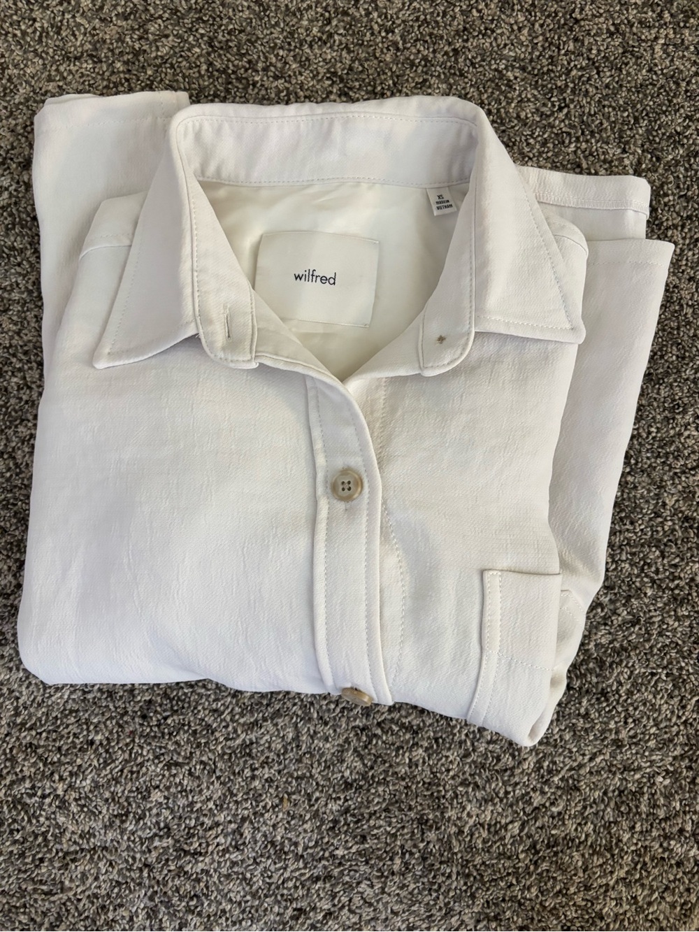 Wilfred White Button-Down Shirt